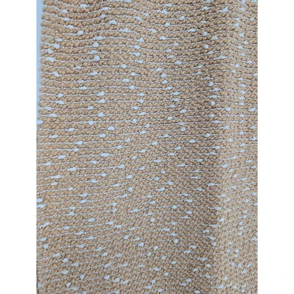 Sabo Khaki White Slub Knit Boucle Midi Skirt XS Neutral Resort Chic Lounge‎ - Picture 3 of 9